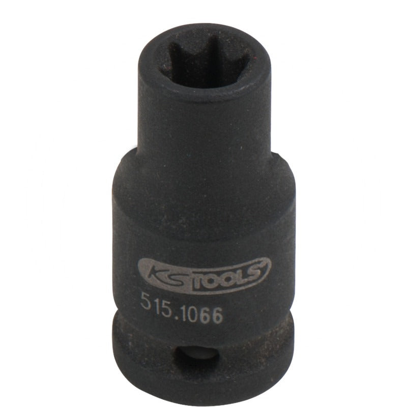 KS Tools 1/4 TX-E-Kraft-Stecknuss, kurz, E6 – Ø 8.0