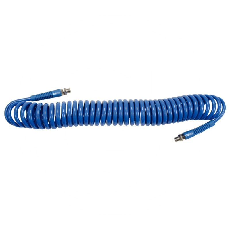 KS TOOLS PU-Druckluft-Spiralschlauch, Ø 6mm – 491 mm