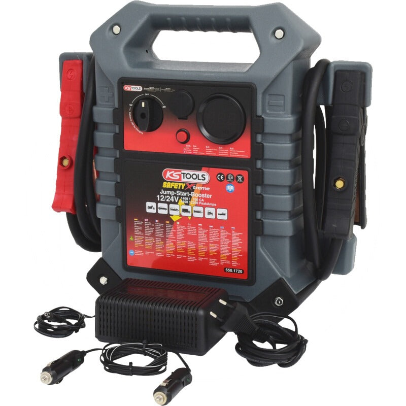 KS Tools Batterie-Booster 12/24 V, 1400 - 700 A – 460 mm