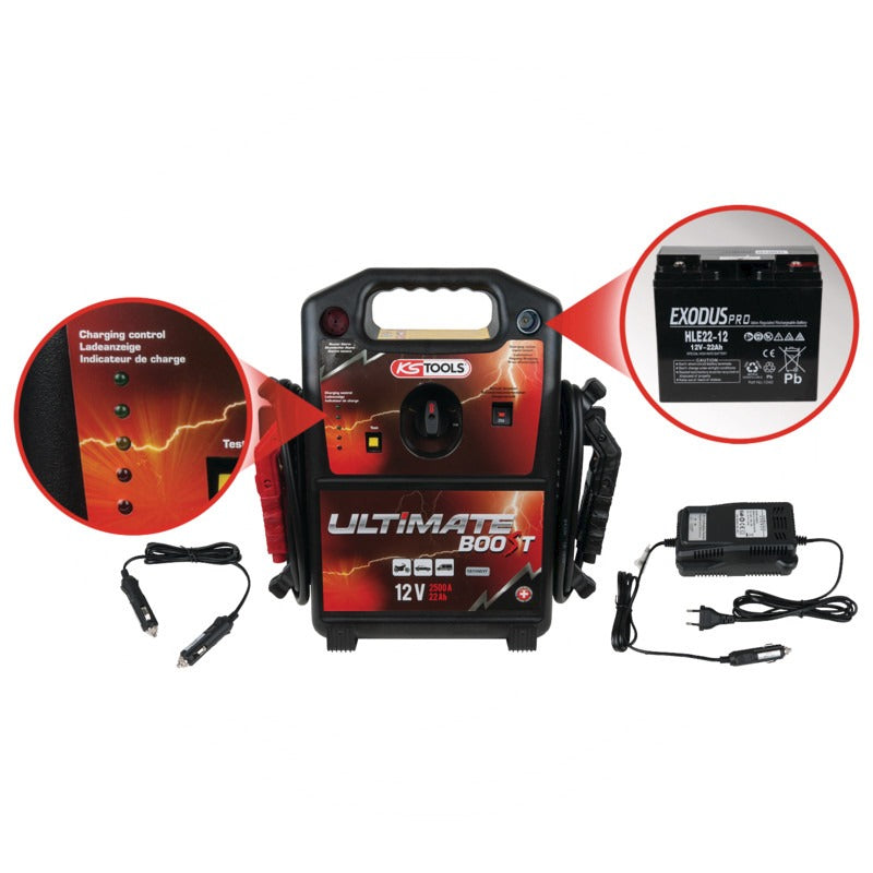 KS Tools Booster, ULTIMATE BOOST 12V / 2500 A – 400 mm