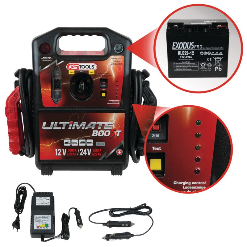 KS TOOLS Booster, ULTIMATE BOOST, 12V-2, 550.1820 – 420 mm