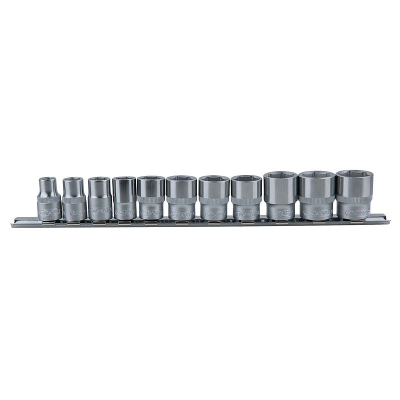 KS Tools 3/8" Sechskant-Stecknuss-Satz, 11-tlg. – 265 mm