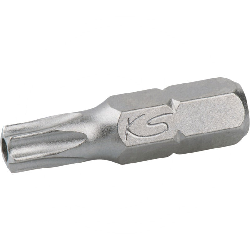 KS TOOLS 1/ 4' Bit TX mit Bohrung, 25mm, TB10 – 25 mm