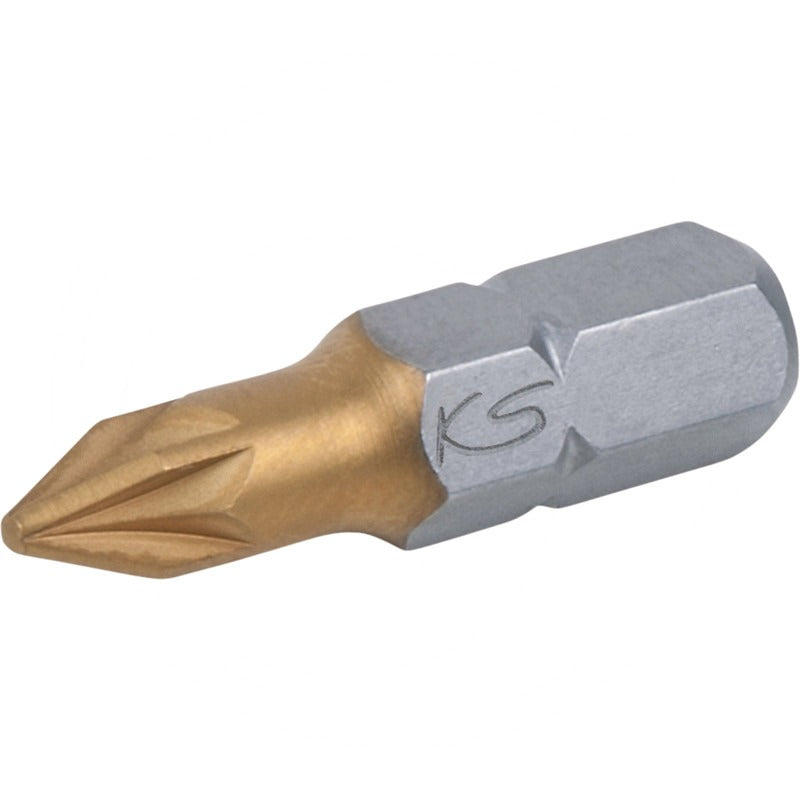 KS Tools 1/4" TiN Bit, 25mm, PZ3 – 25 mm