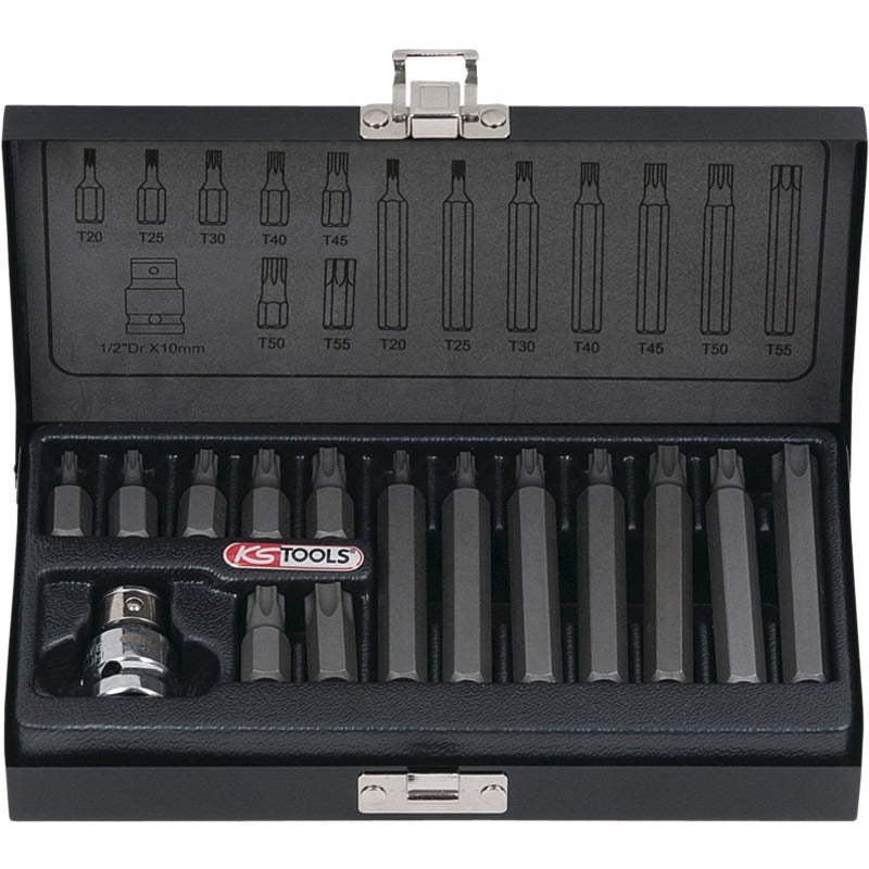 KS Tools 10mm CLASSIC Bit-Satz, 15-tlg., TX – 231 mm