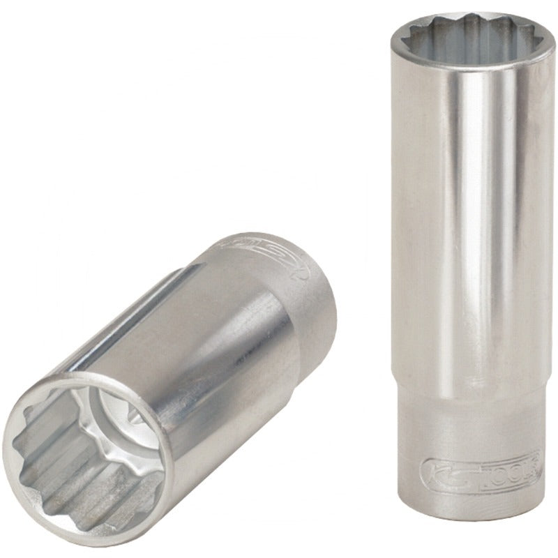KS TOOLS 1/2" 12-kant-Stecknuss, lang, 10mm – 77 mm