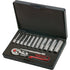 KS Tools 1/4" CHROME+Steckschlüssel Satz, 13tlg – 197 mm