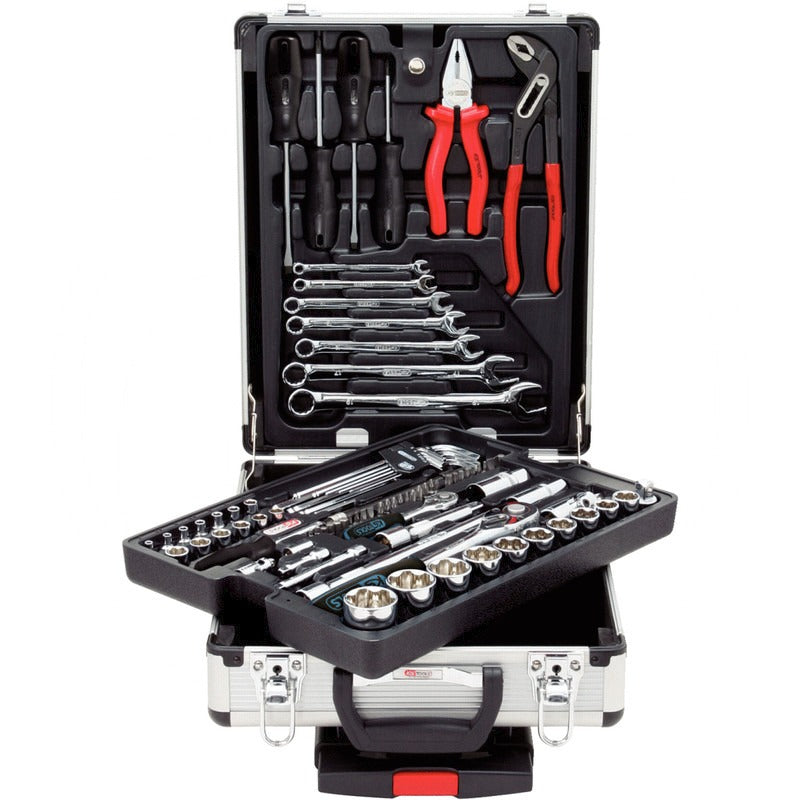 KS Tools 1/4" +1/2" CHROME+Werkzeugsatz, 90tlg – 460 mm