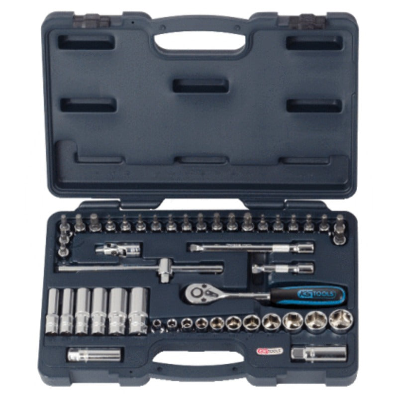 KS Tools 3/8' CHROME+Steckschluessel Satz, 46-tlg – 394 mm
