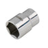 KS Tools EDELSTAHL 1/4" 6kant-Stecknuss, 7mm – 80 mm