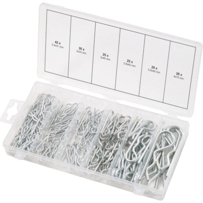 KS TOOLS Sort. Federstecker,einf,DIN11024,150-tlg – 229 mm