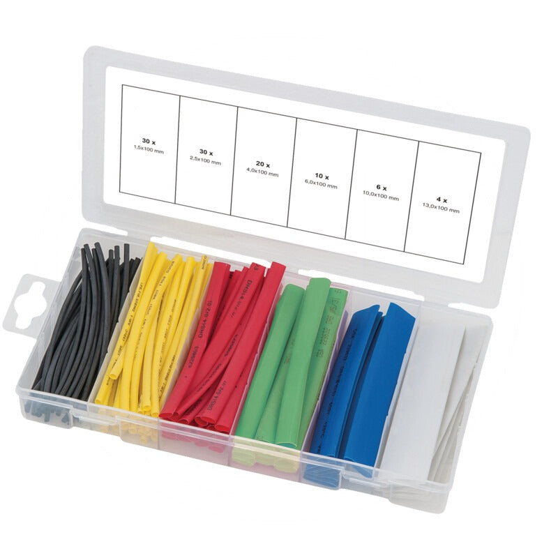 KS TOOLS Schrumpfschläuche-Sortiment,farbig – 231 mm