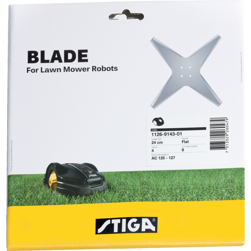 Stiga Autoclip Messer flach, 25cm inkl. Schrauben 1126-9143-01 – 125 - 127 - 221 -223 - 225S - 228S - 230S - M5 - M7 Stiga