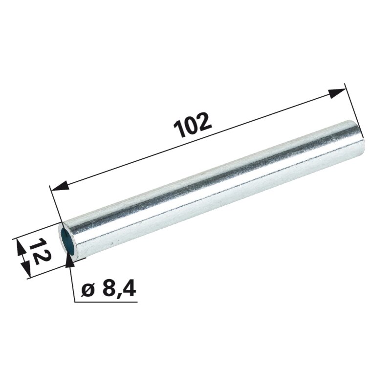 Stiga Radachse L 102 mm 1134-4318-01 – Außendurchmesser 12 mm Innendurchmesser 8 Stiga