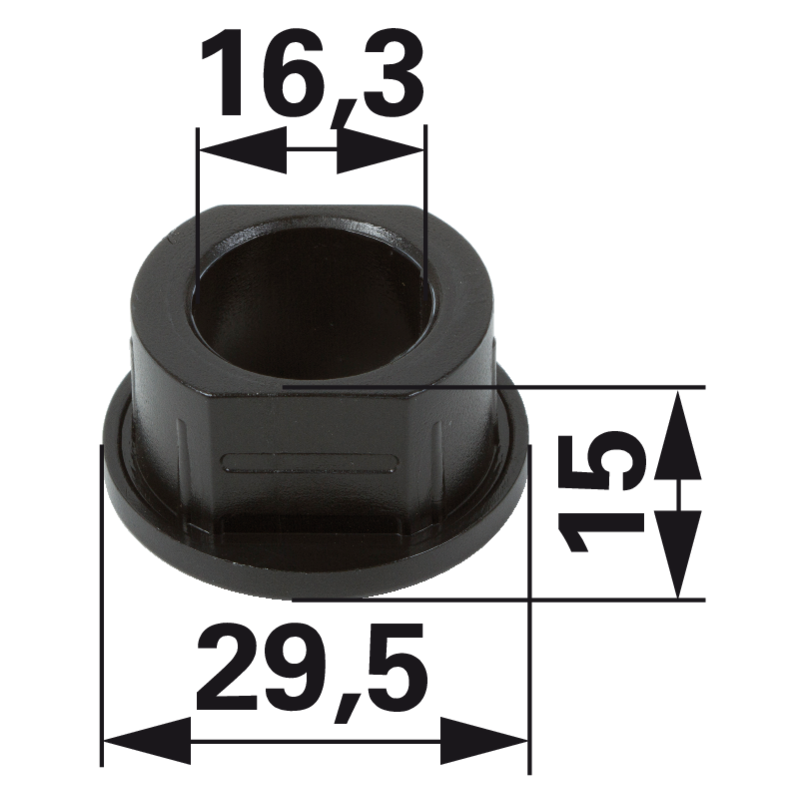 Stiga Buchse Achsschenkel 127047004/0 – aus PVC Stiga