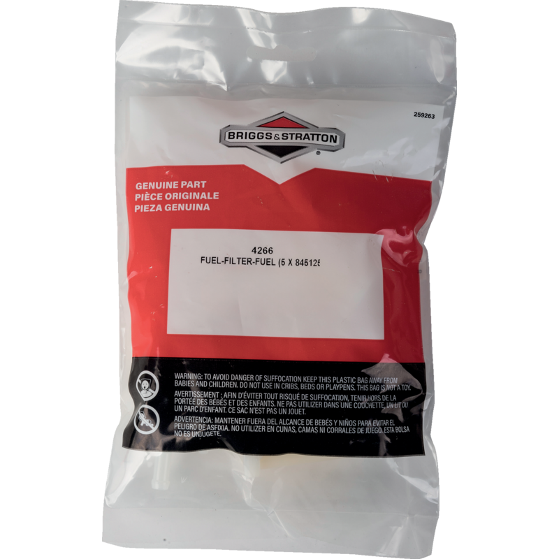 Briggs und Stratton Benzinfilter 5 Stk 845125, 5 Stück 4266 Briggs und Stratton
