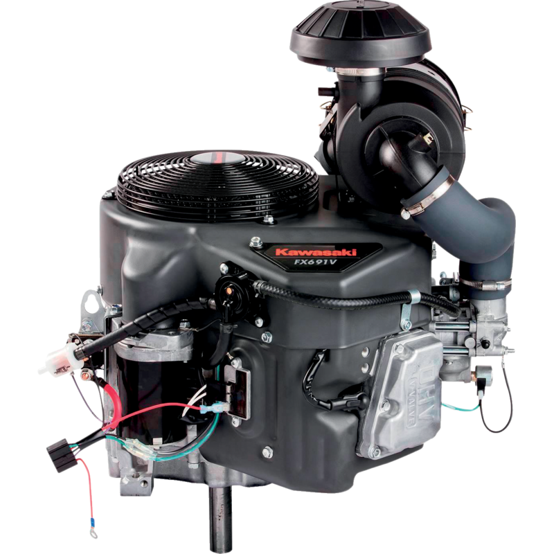 Kawasaki Motor komplett 20,6 PS, mit KW AD 28,6 mm x L 108,8 mm Kawasaki FX691V-AS00 – Zweizylinder V- OHV Kawasaki