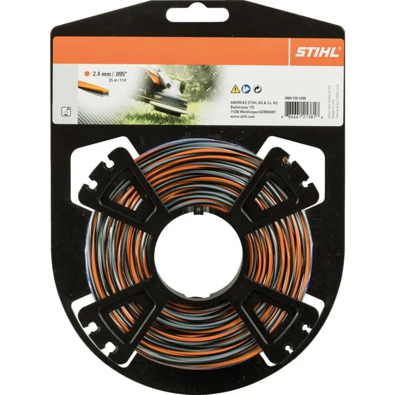 Stihl Mähfaden AD 2,4 mm, L 35 m, CF3 Pro Stihl 00009304300 – Kreuzprofil Stihl