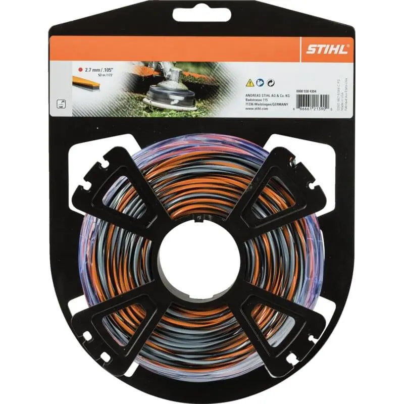 Stihl Mähfaden AD 2,7 mm, L 53 m, CF3 Pro Stihl 00009304304 – Kreuzprofil Stihl