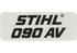Typenschild 090 AV, für Motorsäge Stihl Stihl
