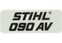 Typenschild 090 AV, für Motorsäge Stihl Stihl