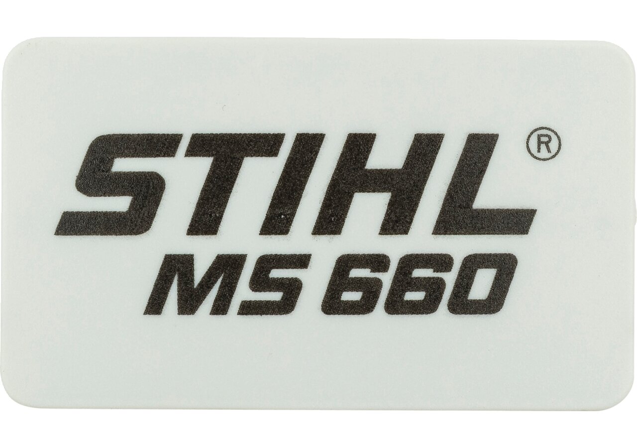 Typenschild MS 660, für Motorsäge Stihl Stihl