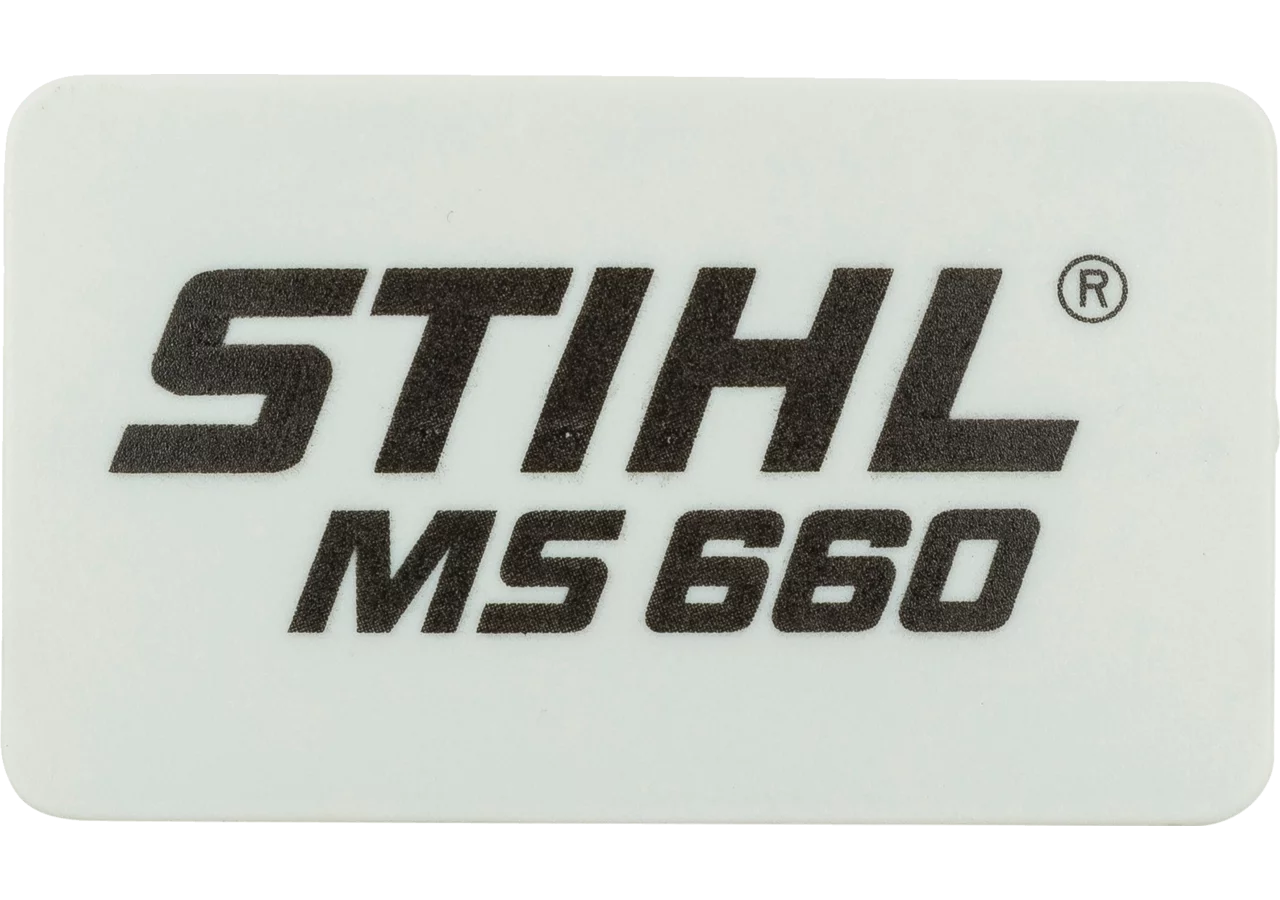 Typenschild MS 660, für Motorsäge Stihl Stihl