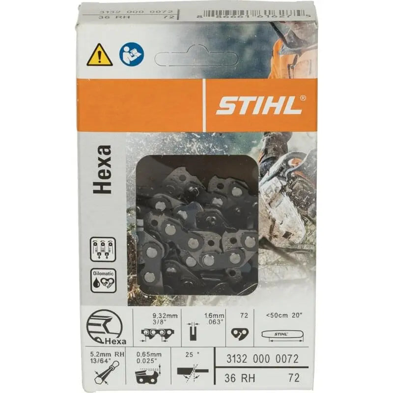 Stihl Sägekette T 3/8 Zoll, VM, S 1,6 mm, 72E Stihl 31320000072 – passend für Schwertlänge 50 cm Stihl