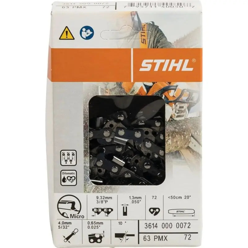 Stihl Längsschnittsägekette T 3/8 Zoll, HM, S 1,3 mm, 72E Stihl 36140000072 – passend zu Modell: MS171 Stihl