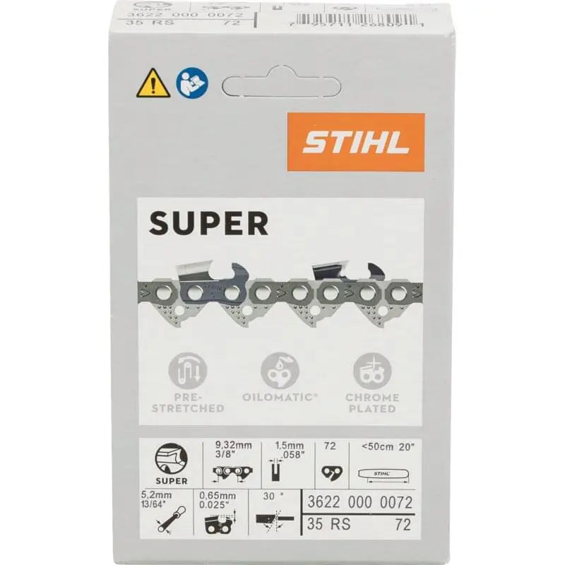 Stihl Sägekette T 3/8 Zoll, VM, S 1,5 mm, 72E Stihl 36220000072 – passend zu Modell: MS 291 Stihl
