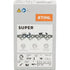 Stihl Sägekette T 3/8 Zoll, VM, S 1,5 mm, 72E Stihl 36220000072 – passend zu Modell: MS 291 Stihl