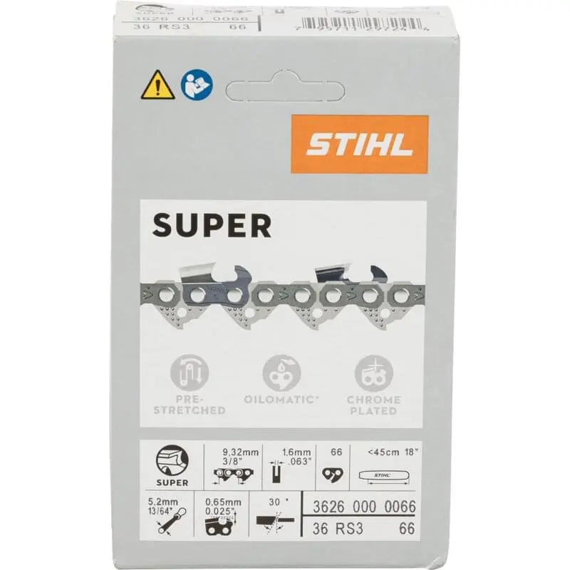 Stihl Sägekette T 3/8 Zoll, VM, S 1,6 mm, 66E Stihl 36260000066 – passend zu Modell: MS 291 Stihl