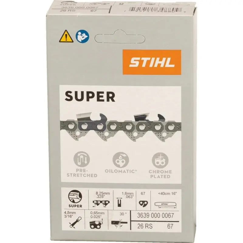 Stihl Sägekette T .325 Zoll, VM, S 1,6 mm, 67E Stihl 36390000067 – passend zu Modell: MS 261 Stihl