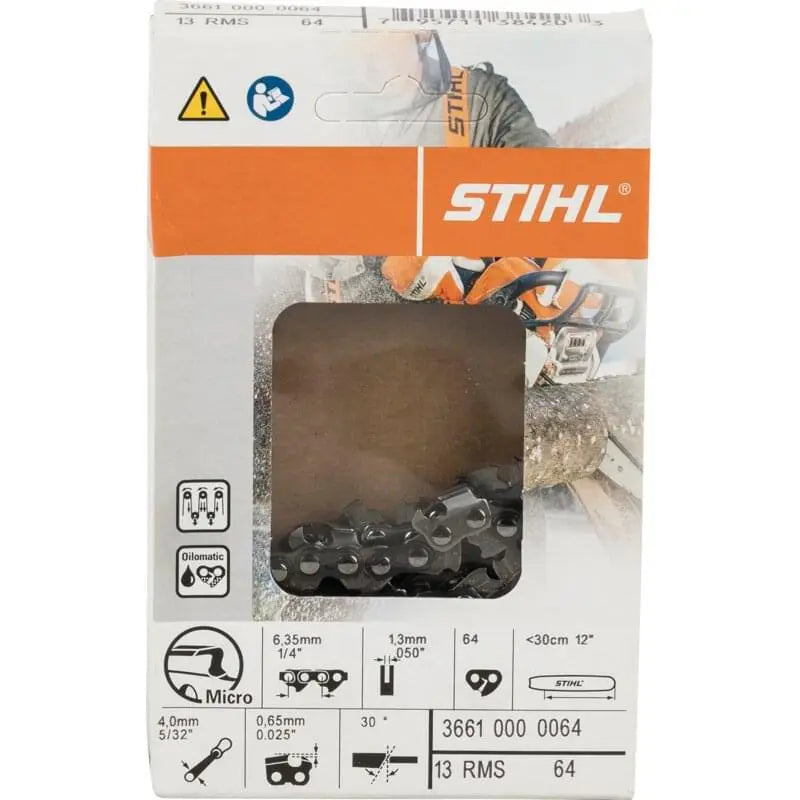 Stihl Sägekette T 1/4 Zoll, VM, S 1,3 mm, 64E Stihl 36610000064 – passend zu Modell: MS 170 Stihl
