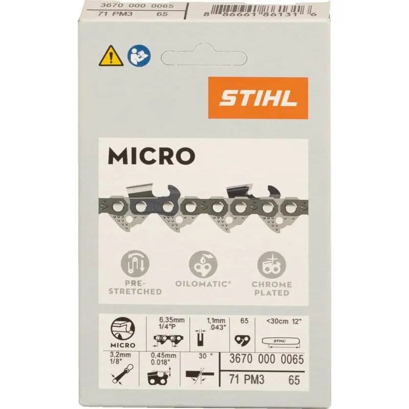 Stihl Sägekette T 1/4 Zoll, LP-HM, S 1,1 mm, 65E Stihl 36700000065 – passend zu Modell: MSA160T Stihl