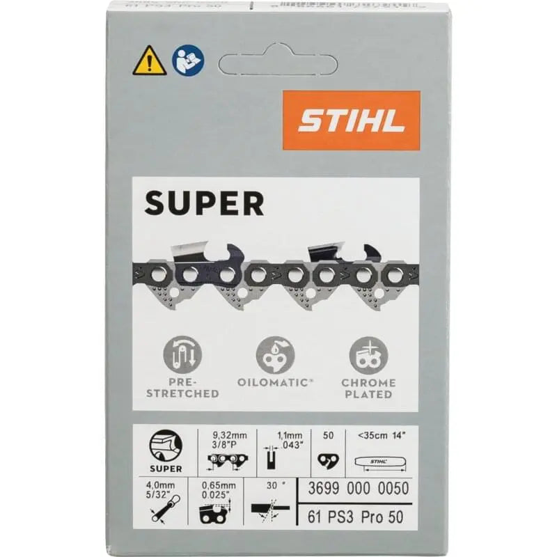 Stihl Sägekette T 3/8 Zoll, VM, S 1,1 mm, 50E Stihl 36990000050 – passend zu Modell: MS 170 Stihl