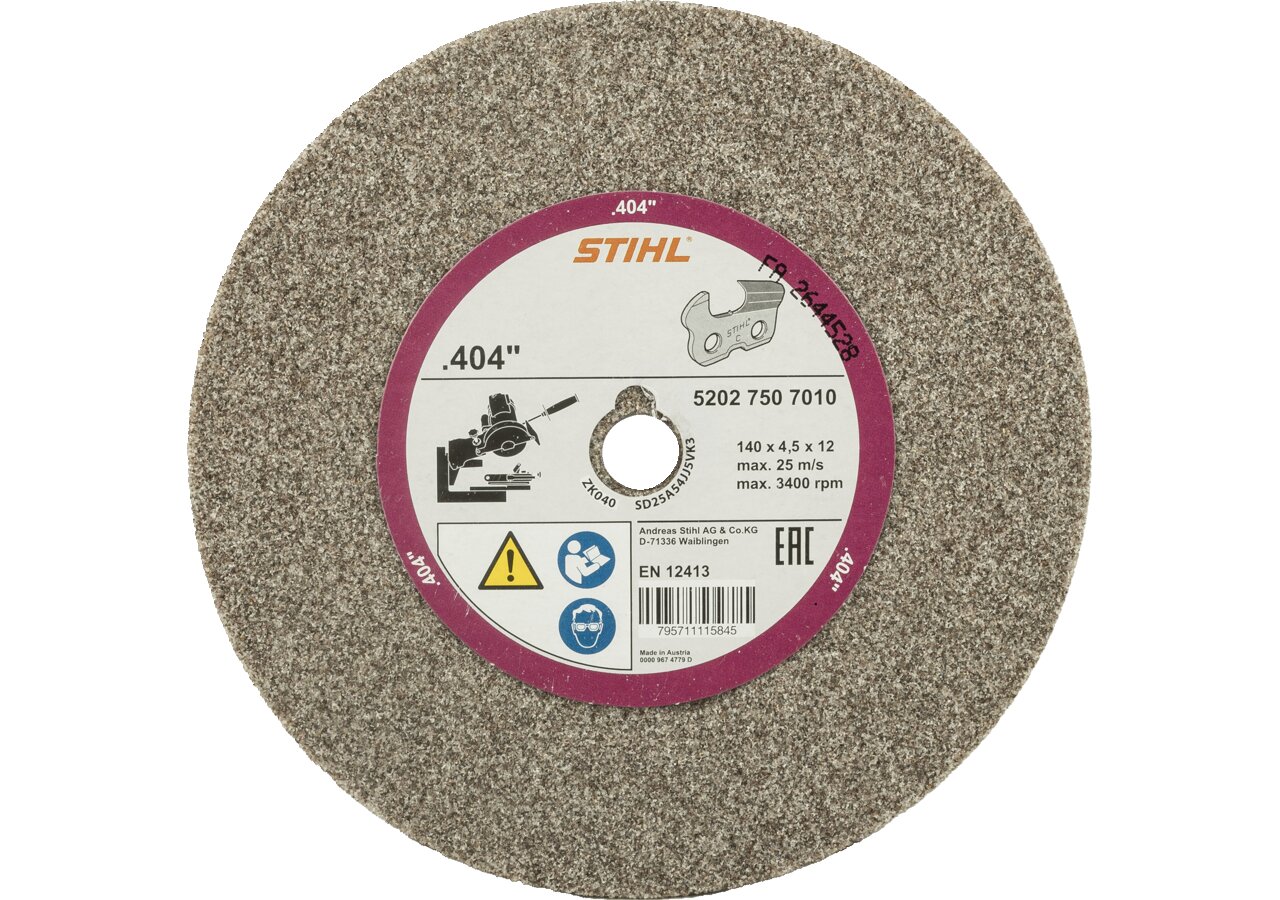 Schleifscheibe AD 140 mm, ID 12 mm, H 4,5 mm Stihl Stihl