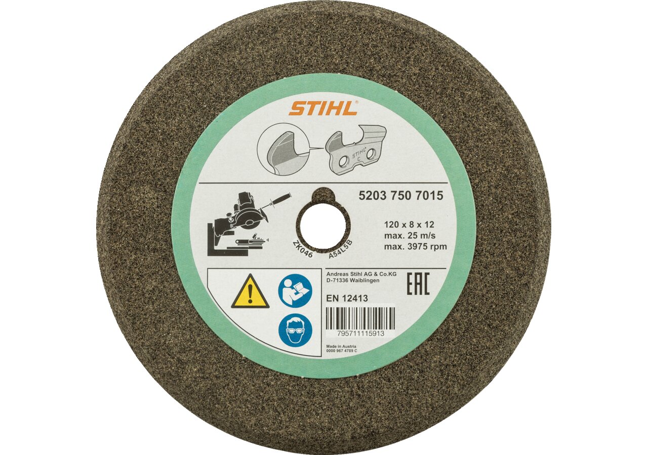Schleifscheibe AD 120 mm, ID 12 mm, H 8 mm Stihl Stihl
