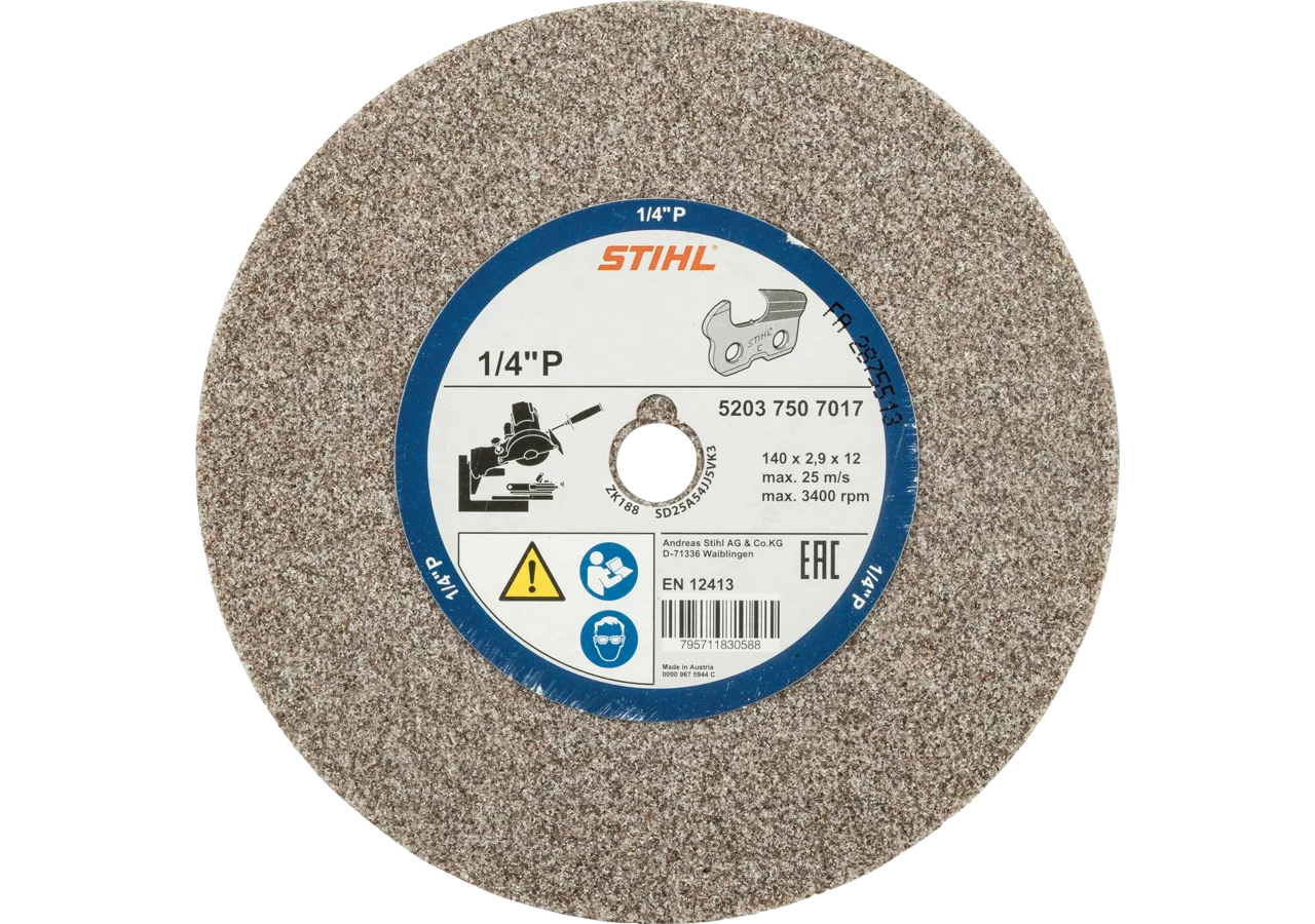 Schleifscheibe AD 140 mm, ID 12 mm, H 2,9 mm Stihl Stihl