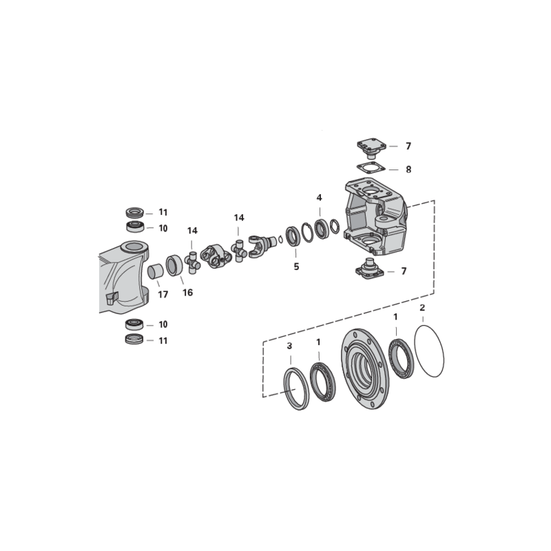 ZF Achsteile für John Deere mit ZF-Achse APL2025