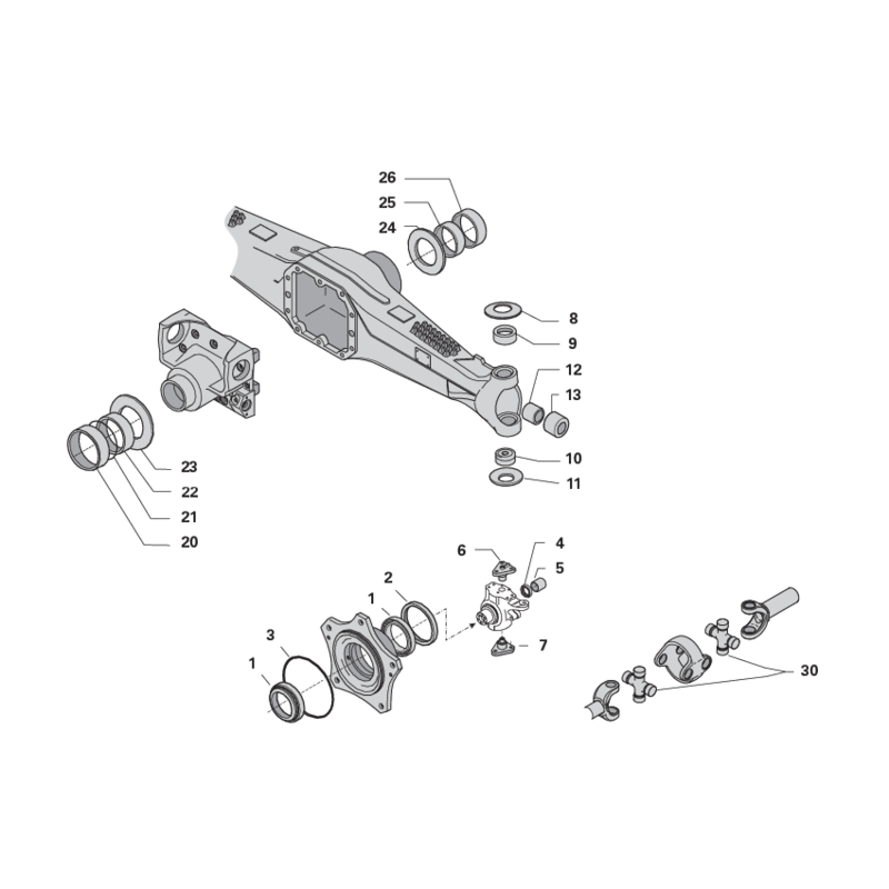 Carraro Achsen Achsteile für New Holland mit Carraro-Achse 20.25