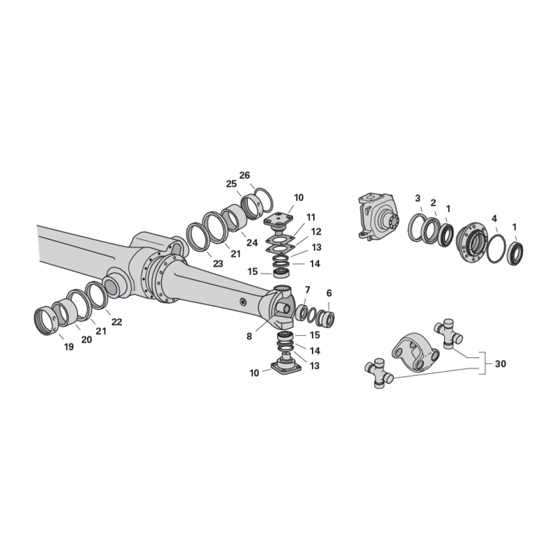 Dana Spicer Achsteile für Steyr mit Spicer-Achse 710/300