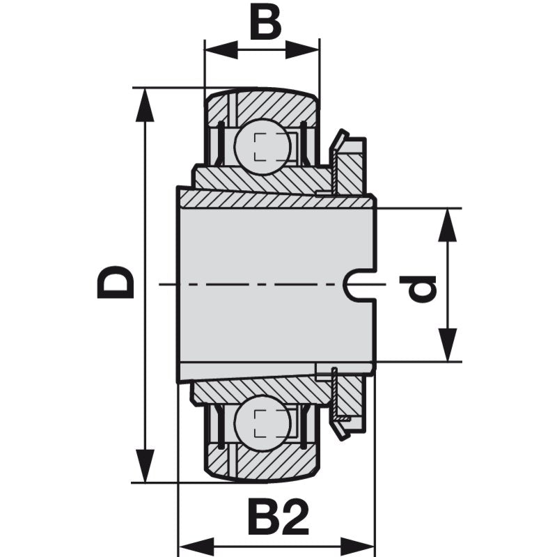 INA FAG Spannlager GSH 30 2RSR B Außenring ballig, mit Spannhülse GSH30-2RSR-B – SPANNLAGER BAUREIHE GSH