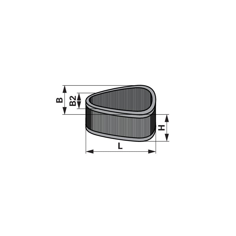 Briggs Luftfilter oval, L 185 x B 73 mm 493910