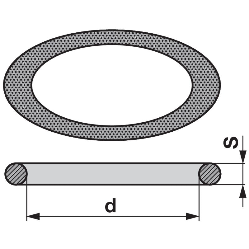 O-Ringe Dm 47,2 x 5,7 mm, 10 Stück NBR 70 Shore, DIN3771