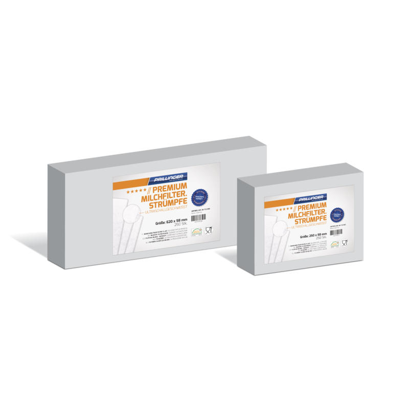 Prillinger Premium Milchfilterstrumpf L 620 x B 95 mm, 250 Stück Prillinger Premium