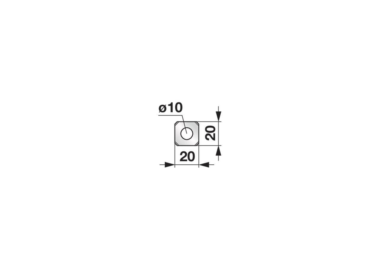 AL‑KO Distanzklotz 401490 – stabiler Abstandshalter für mechanische Montage, 1 Stück
