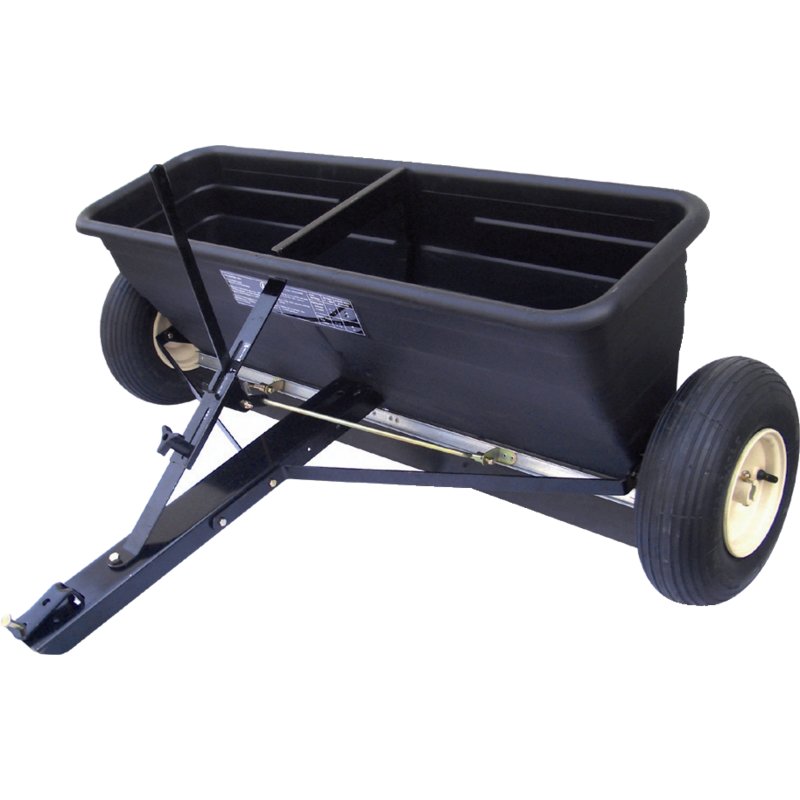 Anhängestreuer Reihenstreuer für Dünger und Streusalz mit 80 kg Nutzlast und 1 m Arbeitsbreite
