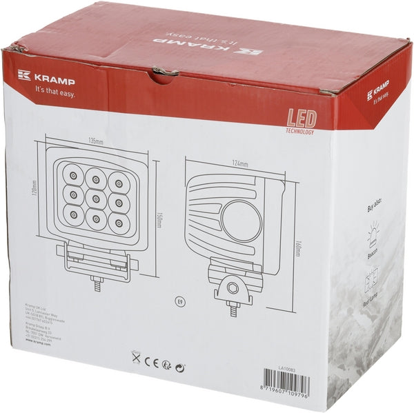 Arbeitsscheinwerfer, 10-30V, LED, 8100lm, Quadratisch passend für Universal