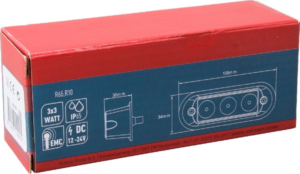 Blitzleuchte orange 3 LED passend für Universal